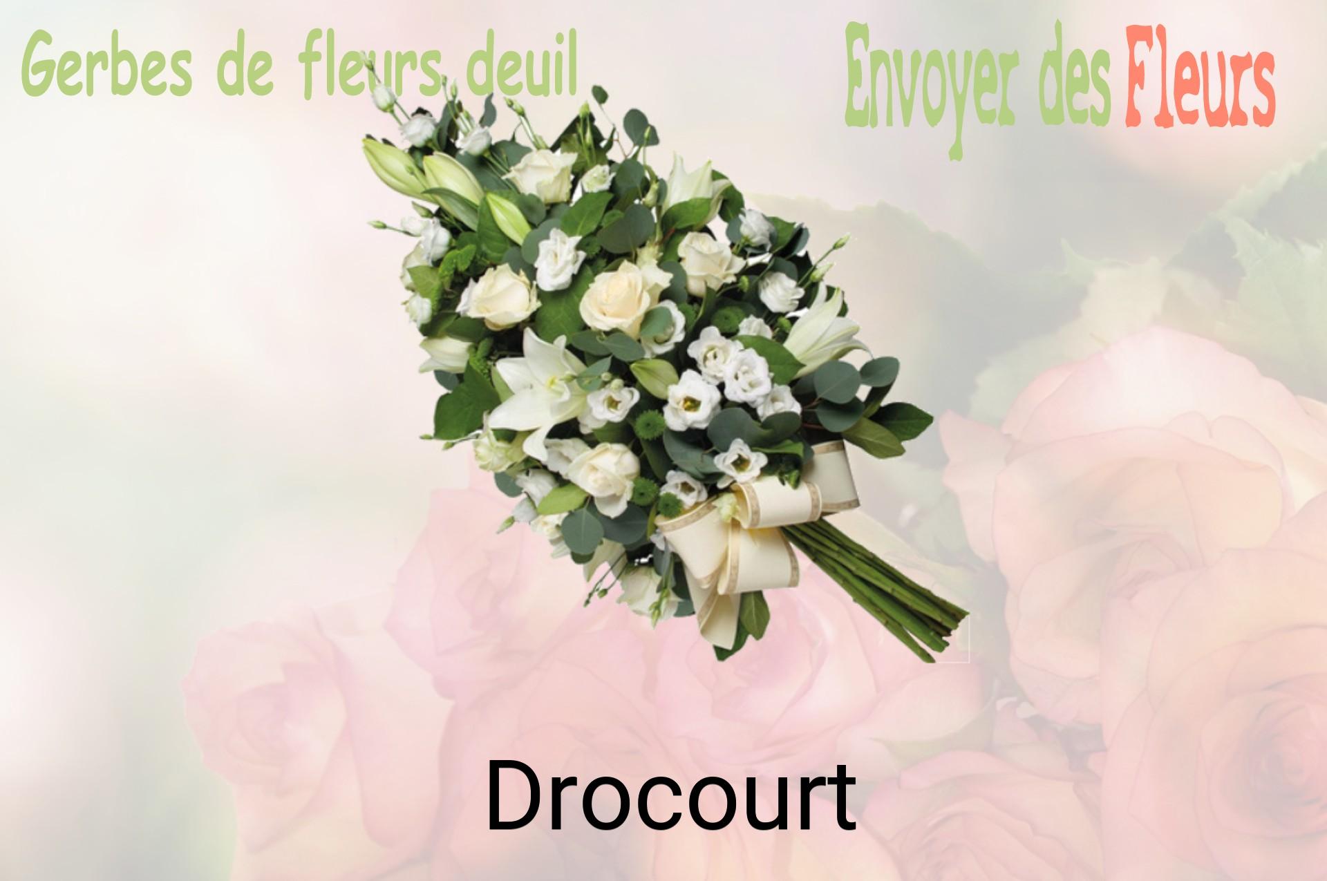 Gerbe de fleurs de deuil livrée à Drocourt